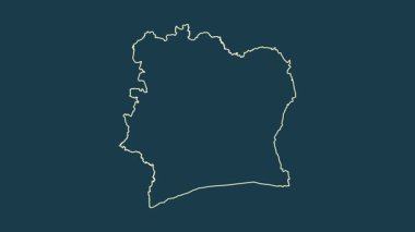 Filmin haritası - karikatür. Sınır. Fiziksel.