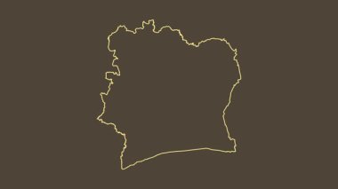 Filmin haritası - karikatür. Sınır. Sepya.