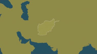 Afganistan haritası. Bölgeler. Desen.
