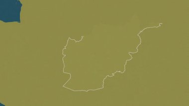 Afganistan haritası - süzül. Bölgeler. Desen.