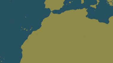 Cezayir haritası - sür. Bölgeler. Desen.