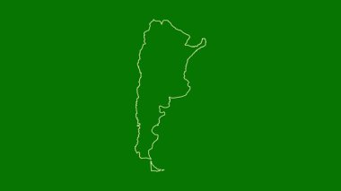 Arjantin haritası - çizgi film. Bölgeler. Uydu.