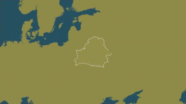 Belarus haritası - özüt. Bölgeler. Desen.