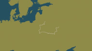 Belarus haritası - süzül. Bölgeler. Desen.