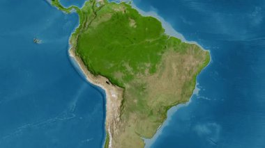 Brezilya haritası - sür. Bölgeler. Uydu.