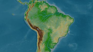 Brezilya haritası - sür. Bölgeler. Fiziksel.