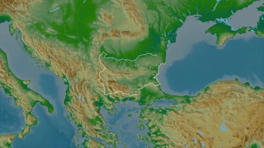 Bulgaristan haritası - çıkarma. Bölgeler. Fiziksel.