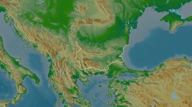 Bulgaristan haritası - süzül. Bölgeler. Fiziksel.