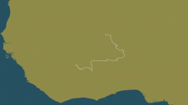 Burkina Faso haritası - süzül. Bölgeler. Desen.