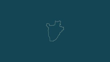 Burundi haritası - sağlam. Bölgeler. Uydu.