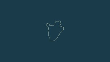 Burundi haritası - sağlam. Bölgeler. Fiziksel.