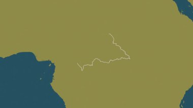 Orta Afrika Cumhuriyeti haritası - süzülüyor. Bölgeler. Desen.