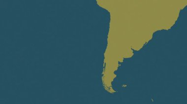 Şili haritası - sür. Bölgeler. Desen.