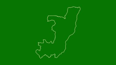 Kongo Cumhuriyeti haritası - çizgi film. Bölgeler. Uydu.