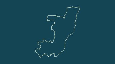 Kongo Cumhuriyeti haritası - çizgi film. Bölgeler. Uydu.