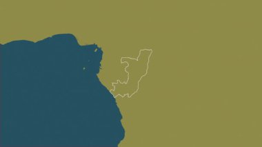 Kongo Cumhuriyeti haritası - yakınlaştır. Bölgeler. Desen.