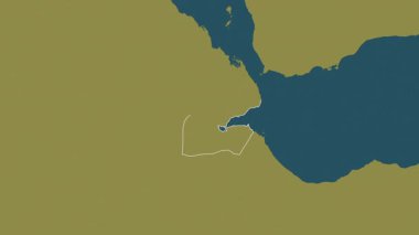 Cibuti haritası - süzül. Bölgeler. Desen.