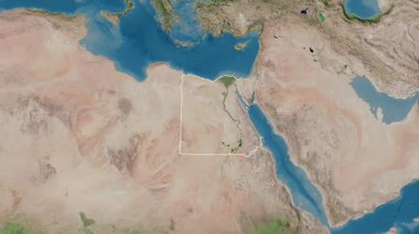 Mısır haritası - süzül. Bölgeler. Uydu.