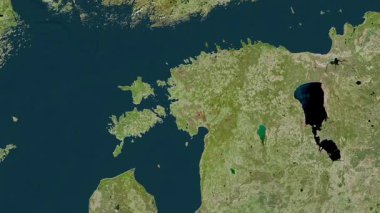 Estonya haritası - sür. Bölgeler. Uydu.