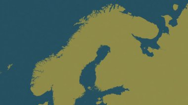 Aland Haritalı Finlandiya - sür. Bölgeler. Desen.