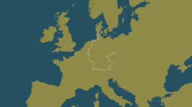 Almanya haritası - süzül. Bölgeler. Desen.