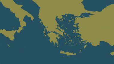 Yunanistan haritası - sür. Bölgeler. Desen.