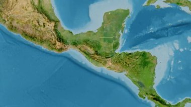 Guatemala haritası - süzül. Bölgeler. Uydu.