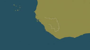 Gine haritası - süzül. Bölgeler. Desen.