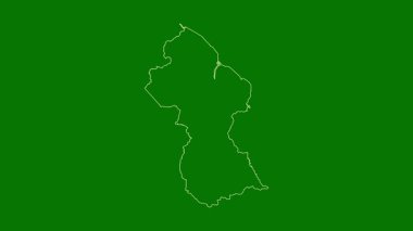 Guyana haritası - çizgi film. Bölgeler. Uydu.