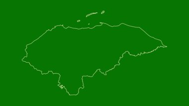 Honduras haritası - çizgi film. Bölgeler. Uydu.