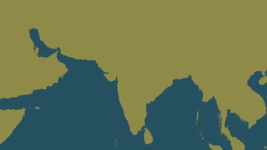 Hindistan haritası - sür. Bölgeler. Desen.