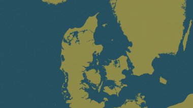 Danimarka haritası - sür. Sınır. Desen.