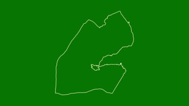 Cibuti haritası - çizgi film. Sınır. Uydu.