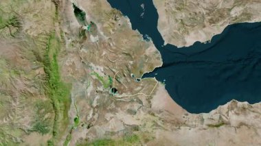 Cibuti haritası - süzül. Sınır. Uydu.