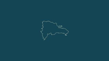 Dominik Cumhuriyeti haritası - sağlam. Sınır. Uydu.