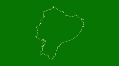 Ekvador haritası - çizgi film. Sınır. Uydu.