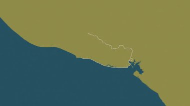 El Salvador haritası - süzül. Sınır. Desen.