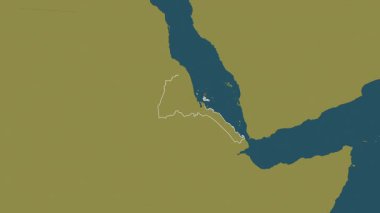 Eritre haritası - süzül. Sınır. Desen.