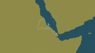 Eritre haritası - yakınlaştır. Sınır. Desen.
