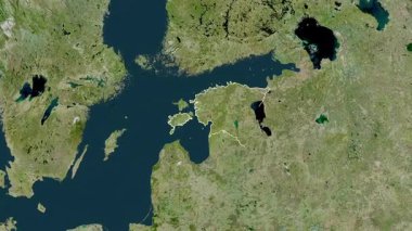 Estonya haritası - süzül. Sınır. Uydu.