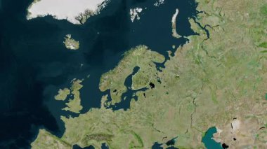 Finlandiya haritası - süzül. Sınır. Uydu.