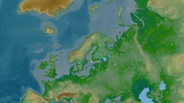 Finlandiya haritası - süzül. Sınır. Fiziksel.