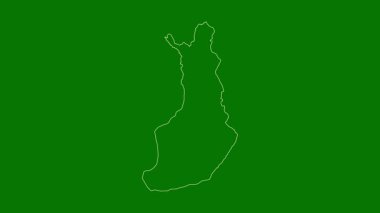 Aland haritalı Finlandiya - çizgi film. Sınır. Uydu.