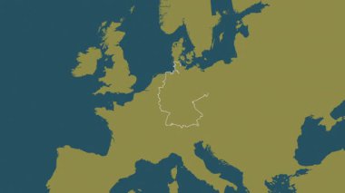 Almanya haritası - süzül. Sınır. Desen.