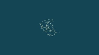Yunanistan haritası - sağlam. Sınır. Uydu. Etiketler