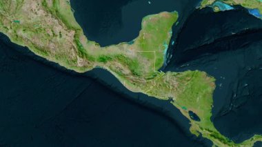 Guatemala haritası - süzül. Sınır. Uydu.