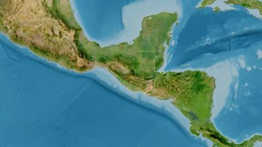 Guatemala haritası - süzül. Sınır. Uydu.