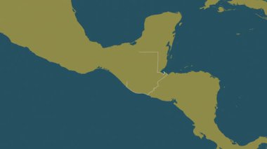 Guatemala haritası - süzül. Sınır. Desen.