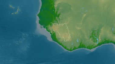 Gine haritası - özüt. Sınır. Fiziksel.