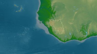 Gine haritası - süzül. Sınır. Fiziksel.